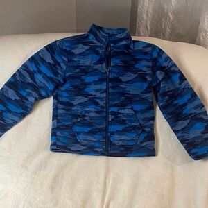 Eddie Bauer Zip Front Multi Blue Fleece Jacket